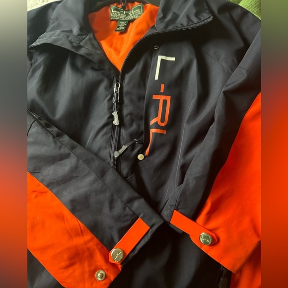 Ralph Lauren Active Navy Orange Utility Windbreaker Jacket Gorpcore Size Medium - Picture 4 of 6